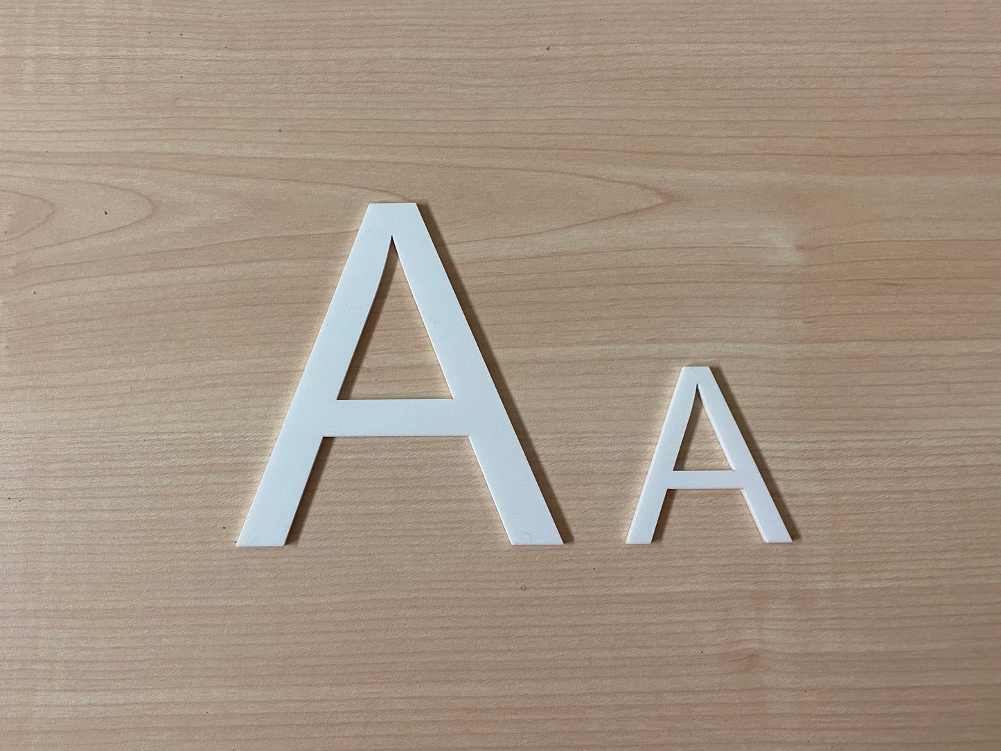 white acrylic perspex letters for signs names phrases