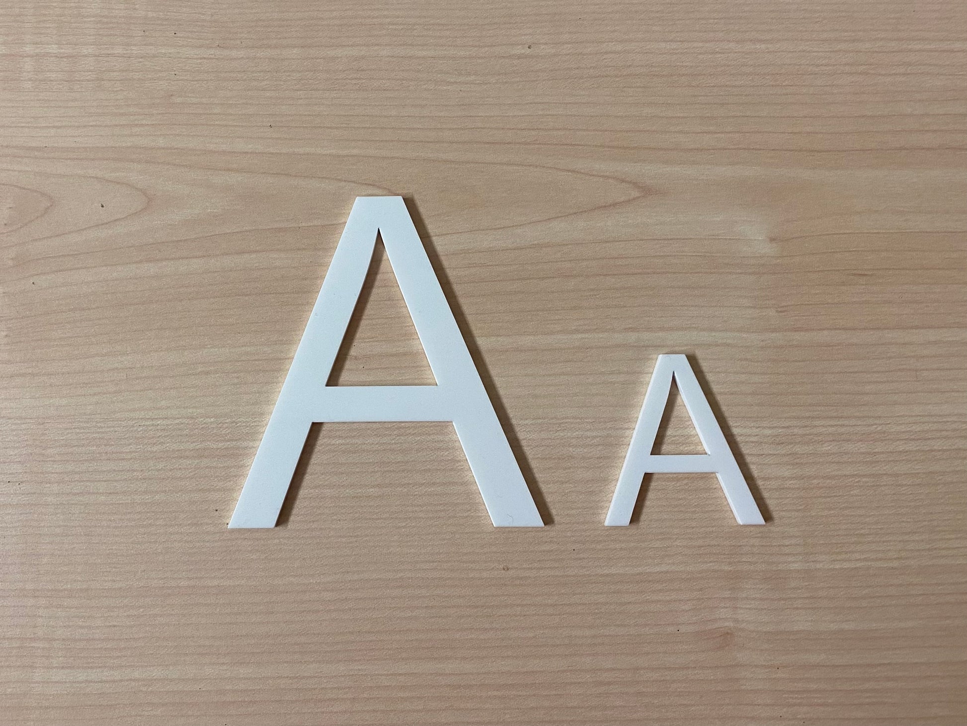 white acrylic perspex letters for signs names phrases