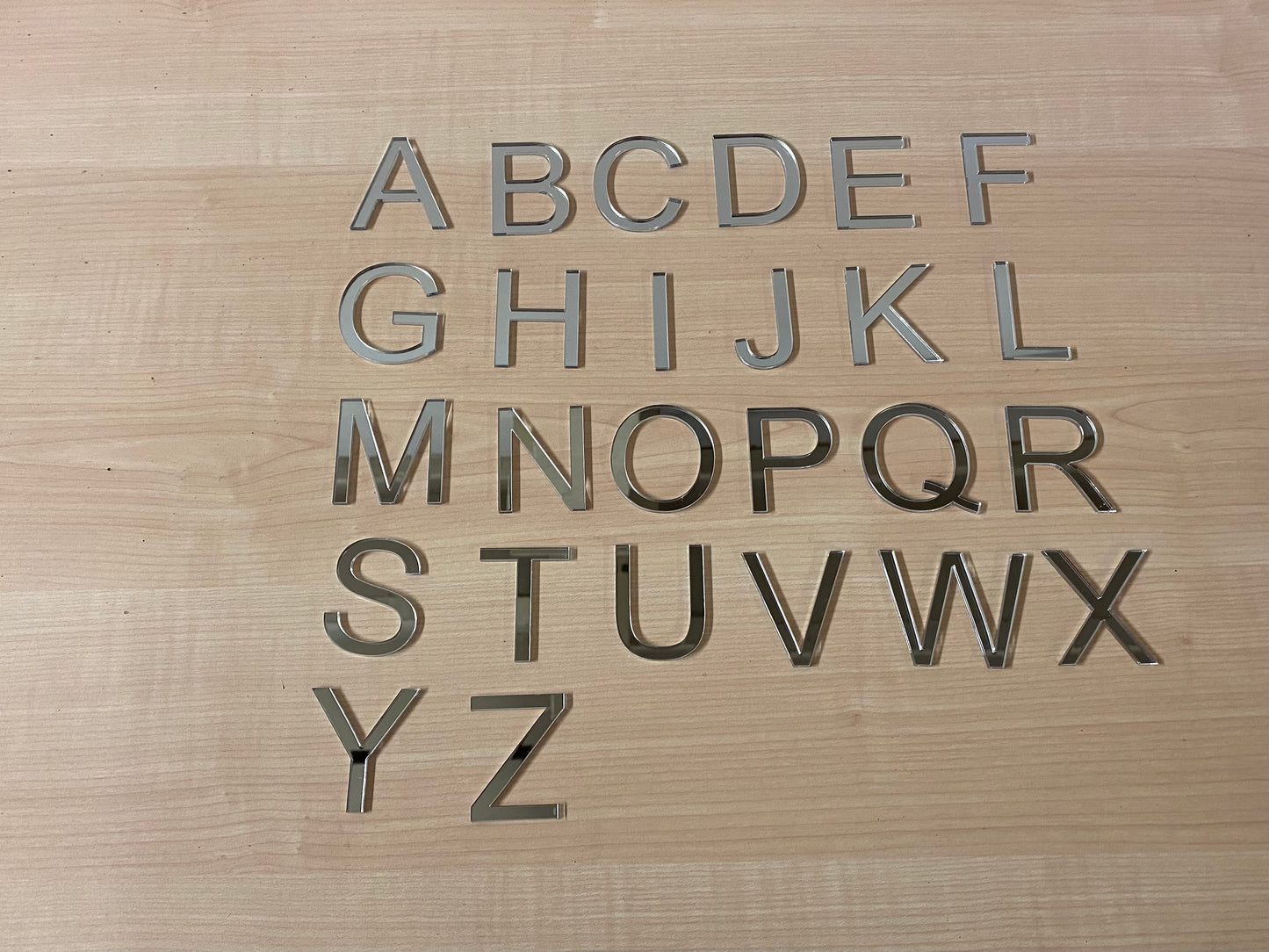 mirror acrylic perspex letters with adhesive for signs names weddings phrases
