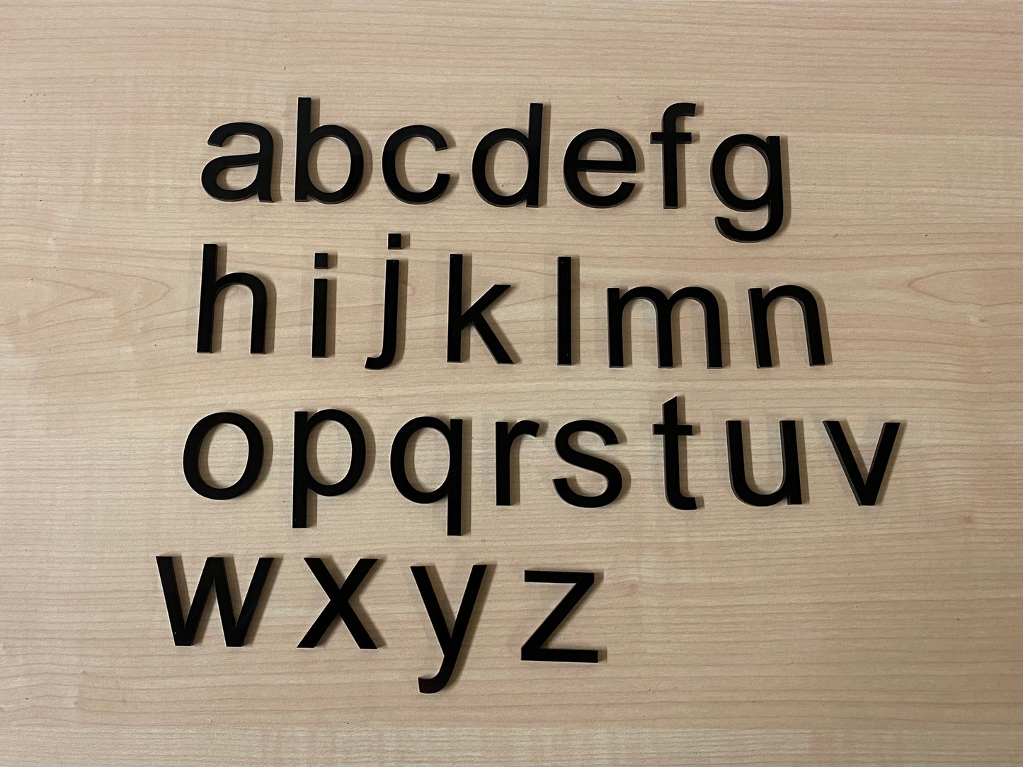 black acrylic perspex letters with adhesive for signs names weddings phrases
