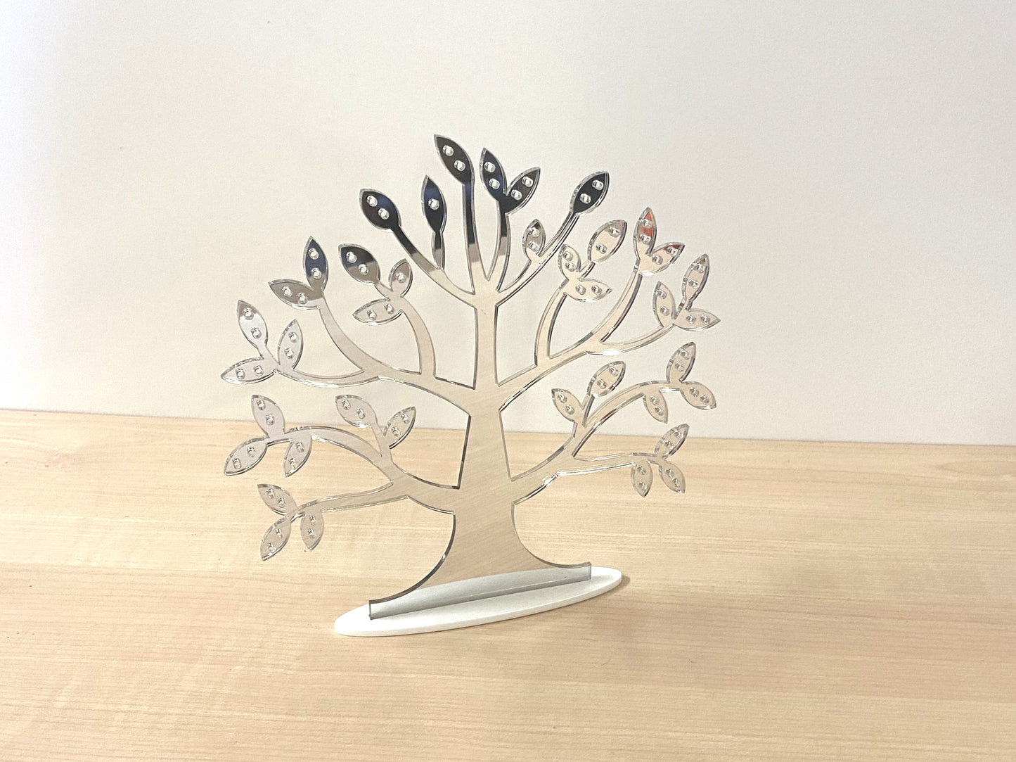 Mirrored Tree-Shaped Acrylic Jewellery Stand