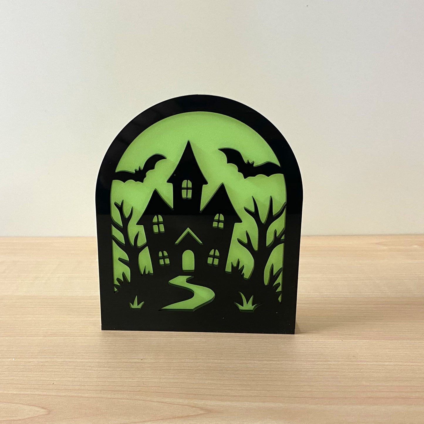 🎃 Halloween Acrylic Scenes – Haunted House, Pumpkins, Ghosts & Graveyard