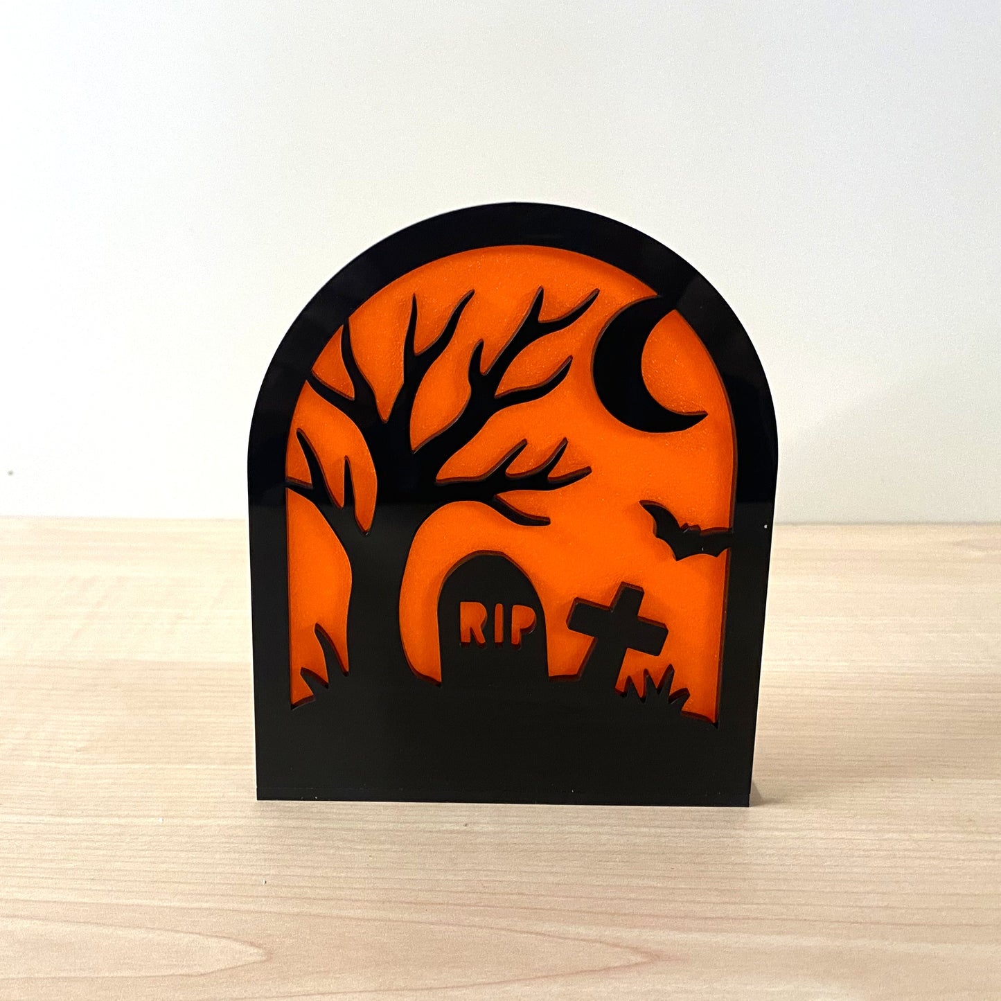 🎃 Halloween Acrylic Scenes – Haunted House, Pumpkins, Ghosts & Graveyard