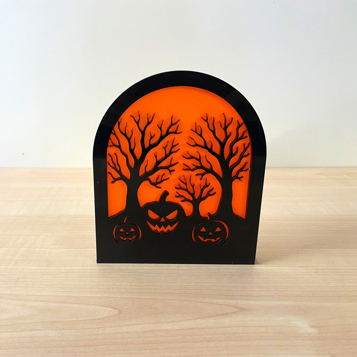 🎃 Halloween Acrylic Scenes – Haunted House, Pumpkins, Ghosts & Graveyard