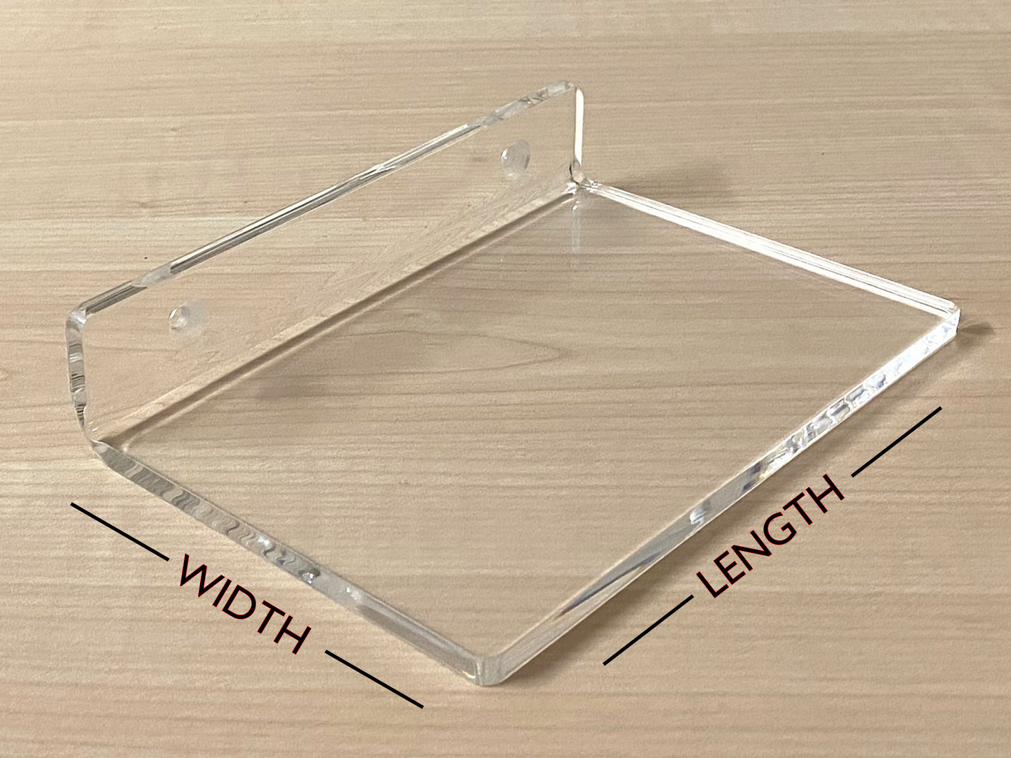 Clear Acrylic Floating Shelf – Modern Wall Display for Collectibles, Plants, Awards & Décor