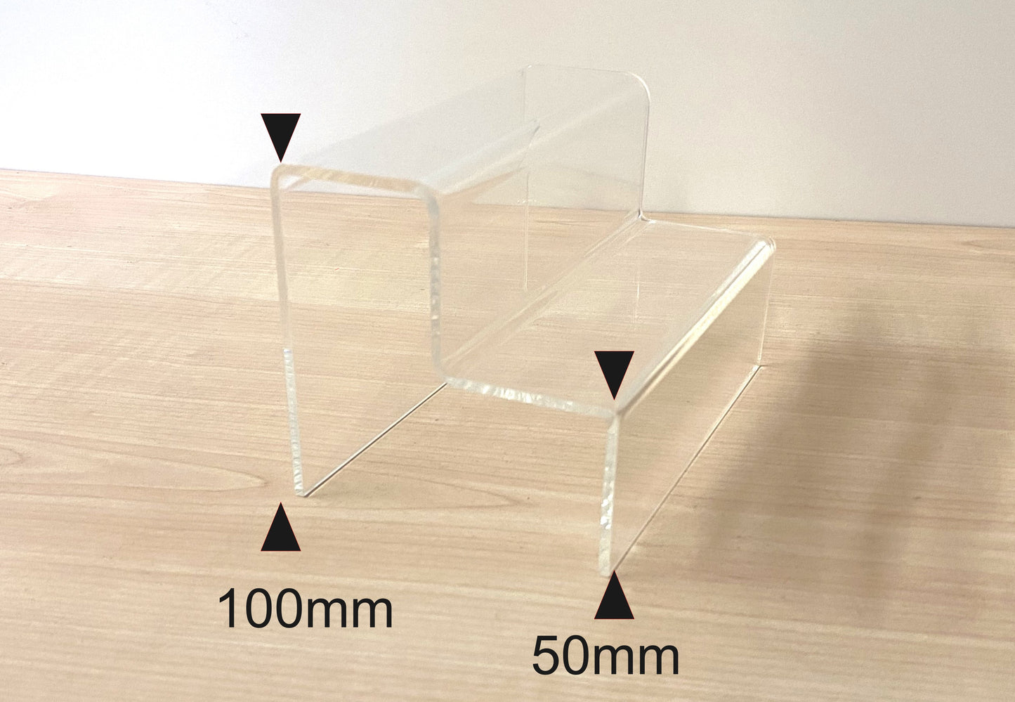 2-Tiered Acrylic Step Display 150mm long