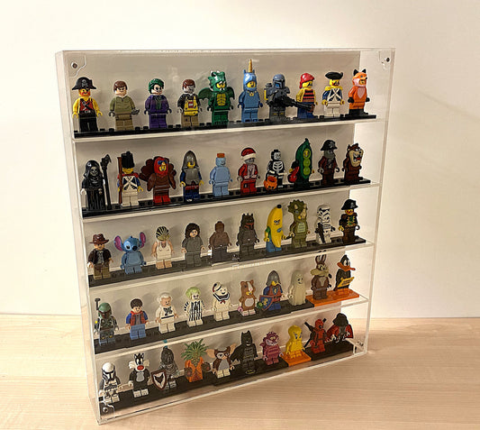 Free-standing acrylic LEGO display box with magnetic front