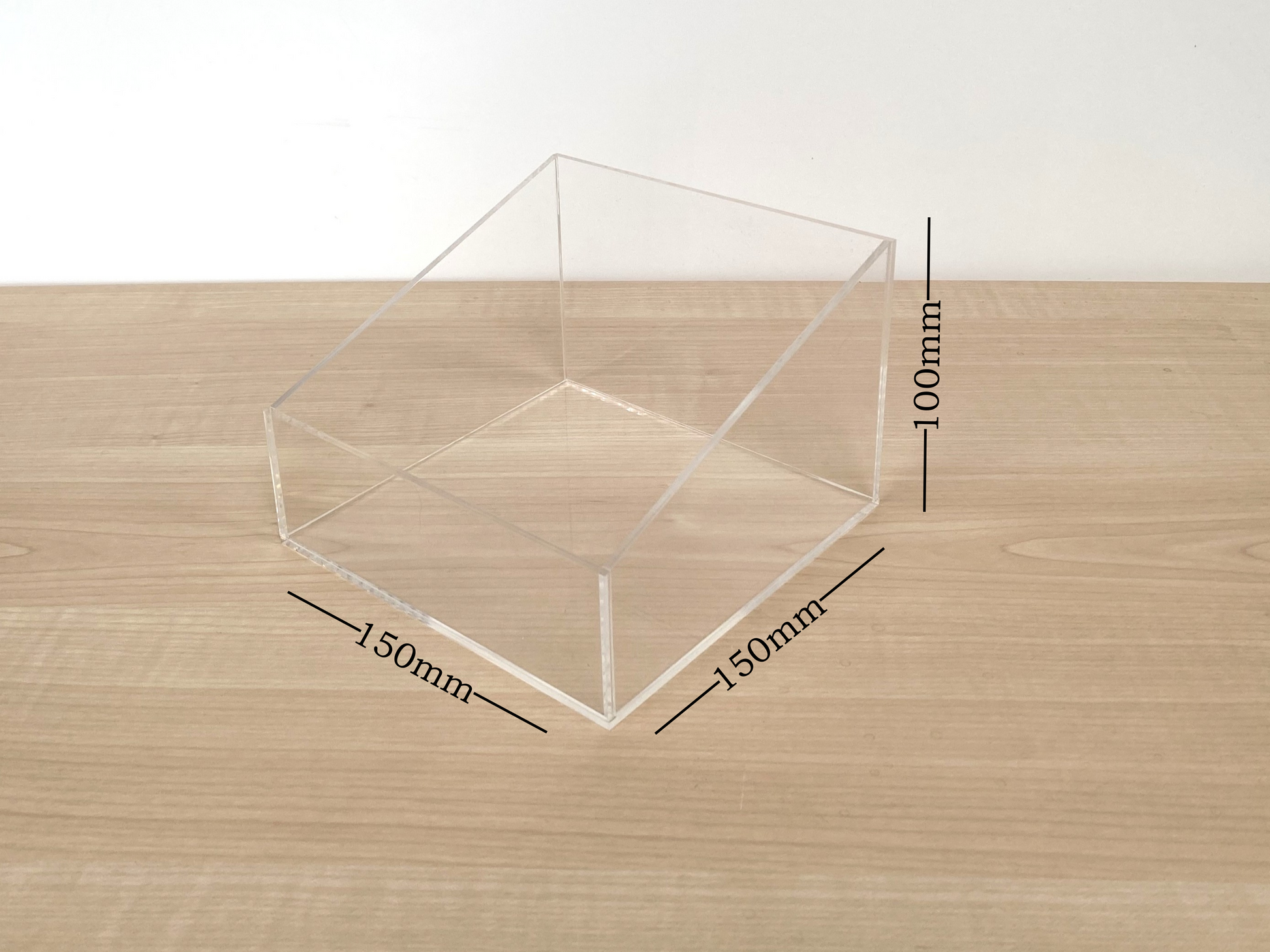 Clear acrylic POS dump box retail display
