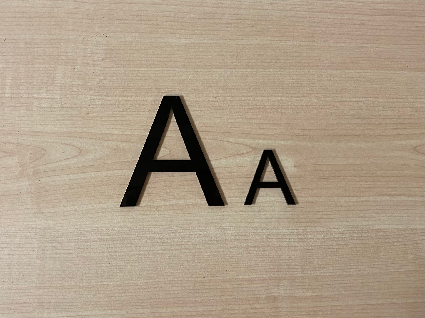 Acrylic Letters, Numbers and Characters Laser Cut From 3mm Black