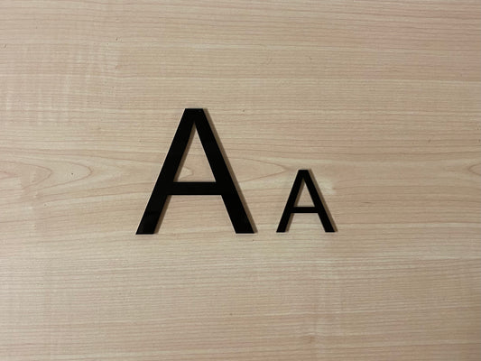 Acrylic Letters, Numbers and Characters Laser Cut From 3mm Black