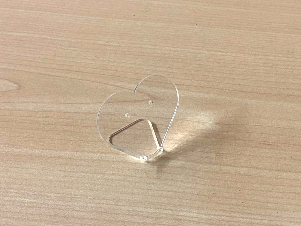 Set of 3 Heart Shaped Acrylic Earring Display Stands