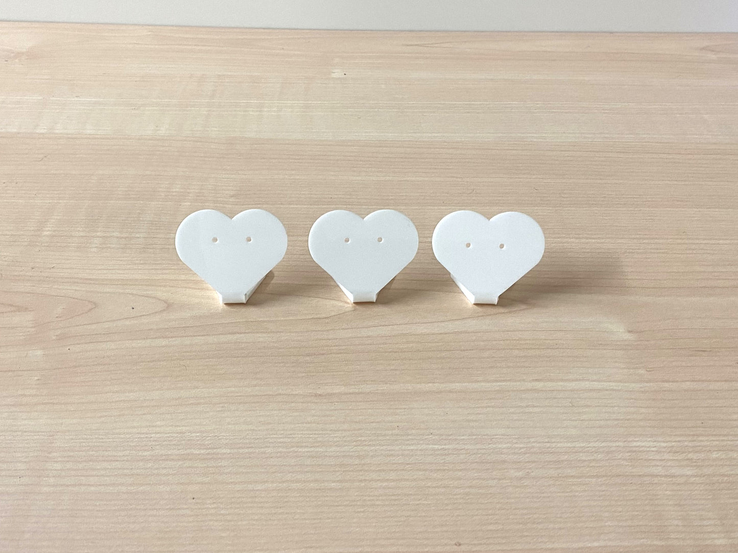 Set of 3 Heart Shaped Acrylic Earring Display Stands