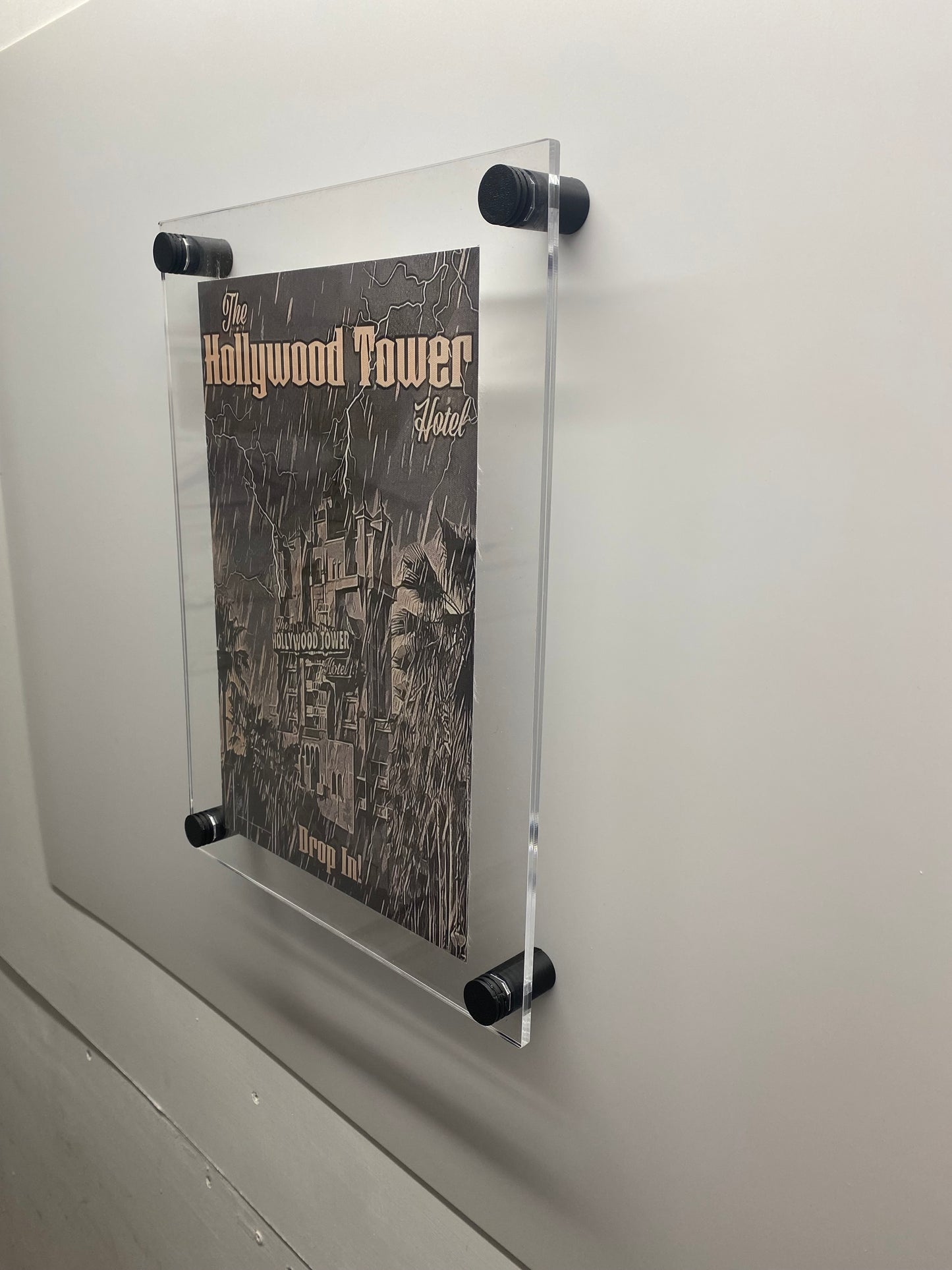 Acrylic Picture & Notice Frame – Wall Mounted with 3D Printed Standoffs | A3, A4 & A5 Oversized Display