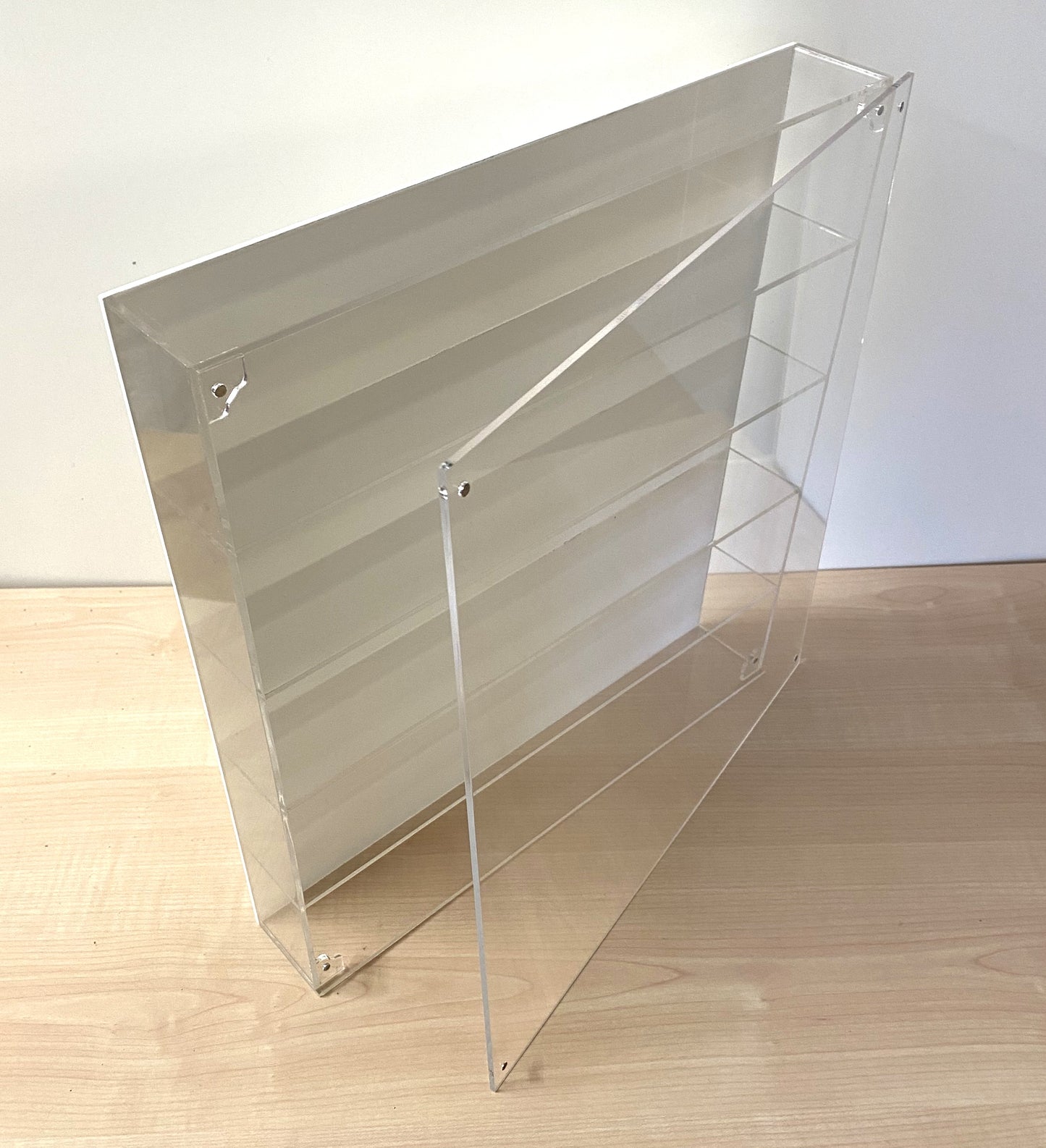 Acrylic Display Case for Collectibles – 5 Tier Wall Mount or Free Standing with Magnetic Front Panel