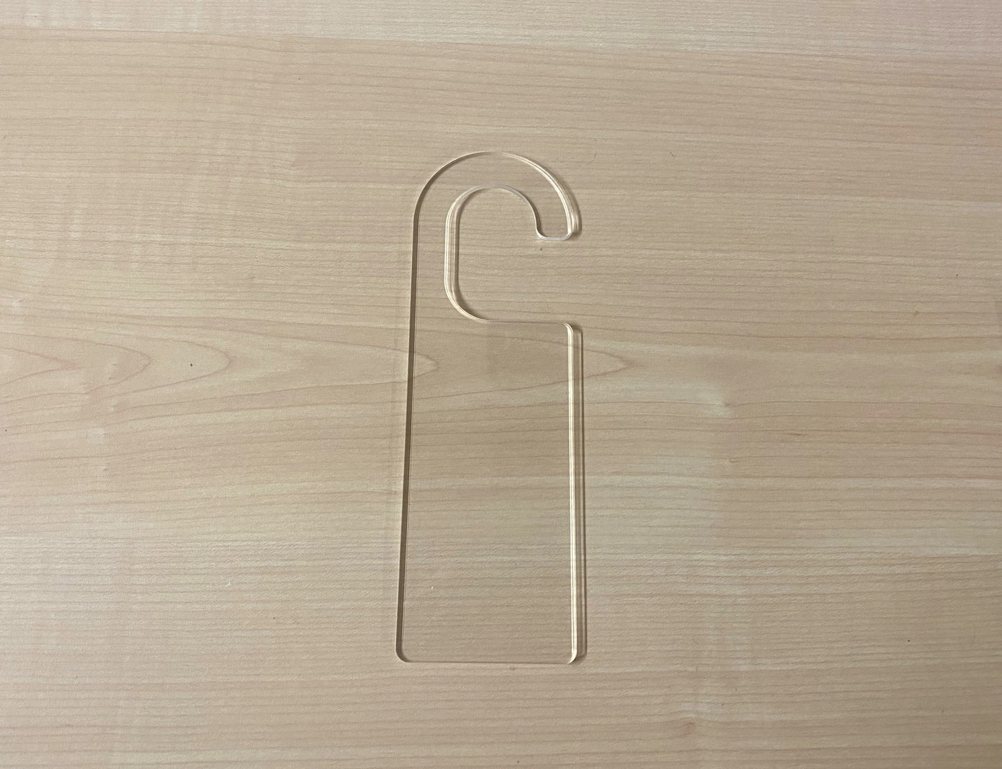 Acrylic Door Hanger Blanks | Clear Craft Blanks for Vinyl, Engraving & Personalised Signs | DIY Door Hanging Craft Supply