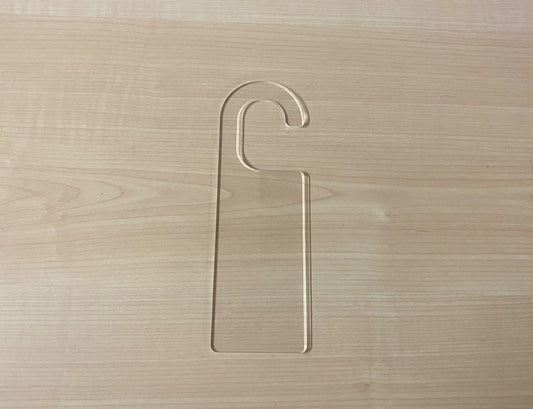 Acrylic Door Hanger Blanks | Clear Craft Blanks for Vinyl, Engraving & Personalised Signs | DIY Door Hanging Craft Supply