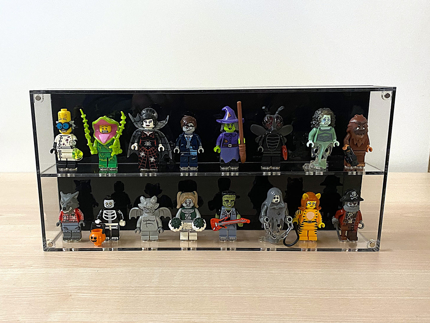 LEGO minifigure stand for 16 figures clear acrylic