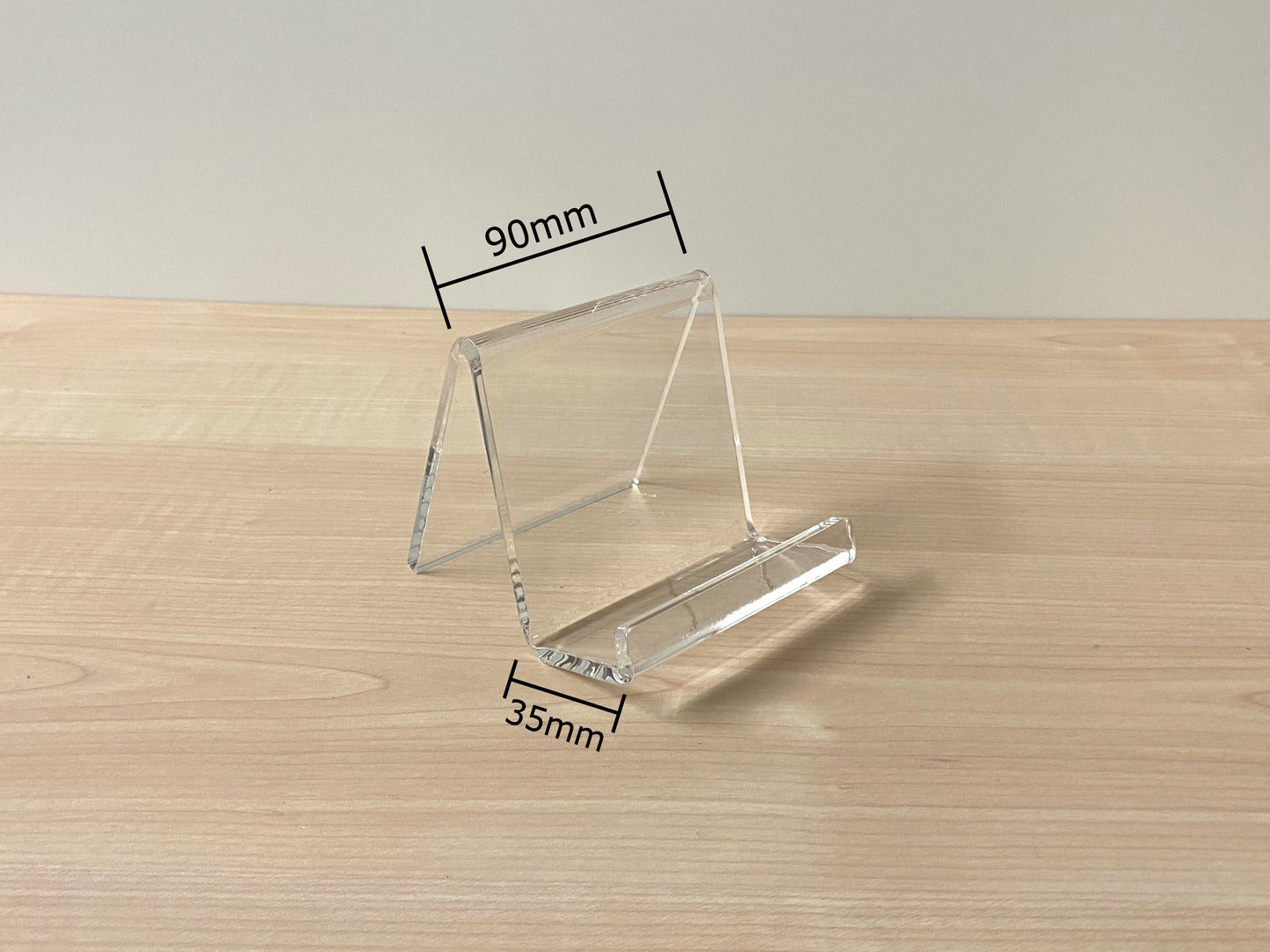 Acrylic perspex book display stand small with dimensions