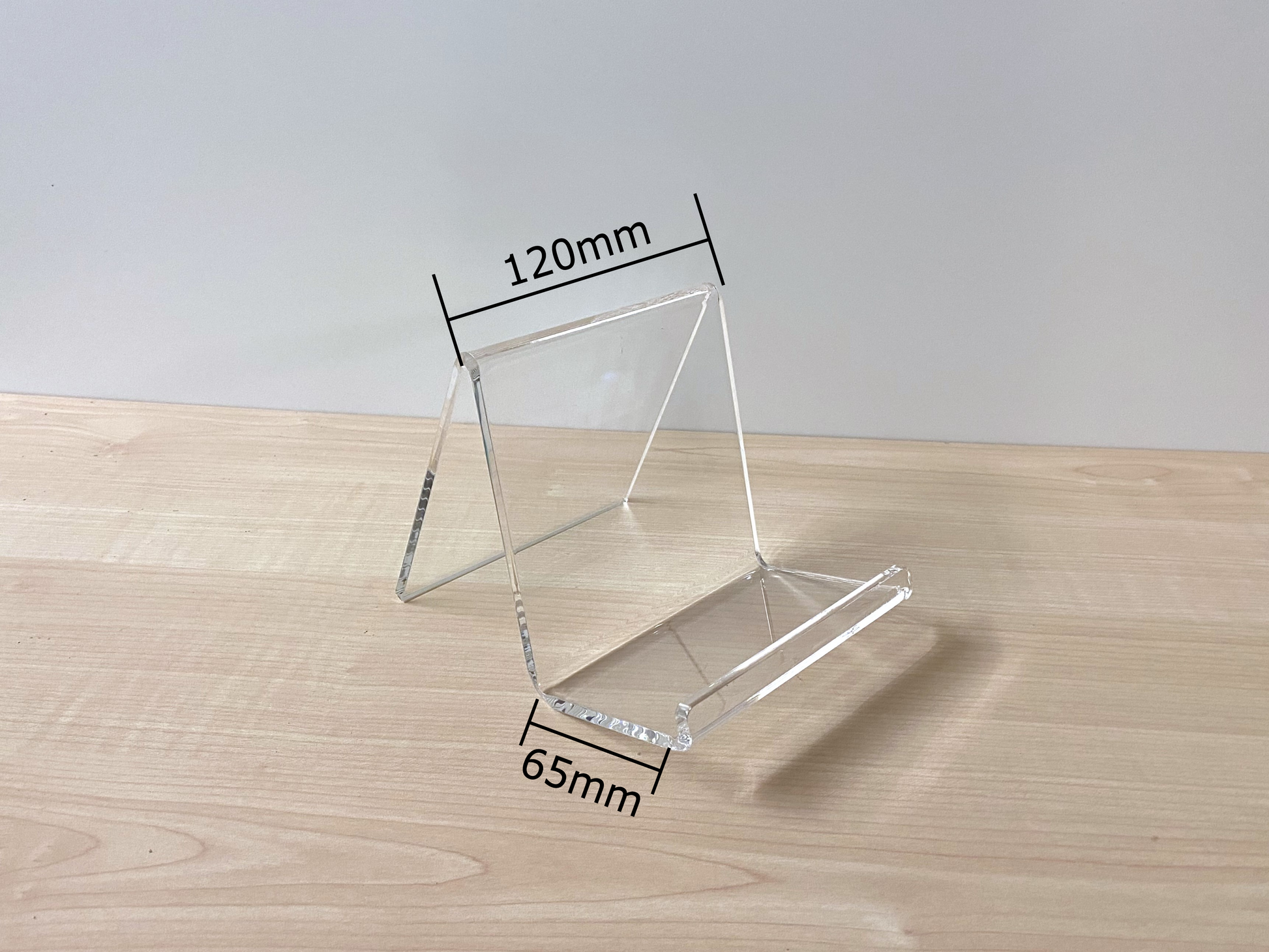 Acrylic perspex book display stand large with dimensions