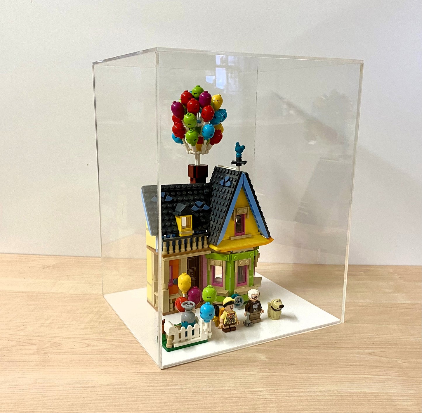 Bespoke custom acrylic perspex display case for lego side